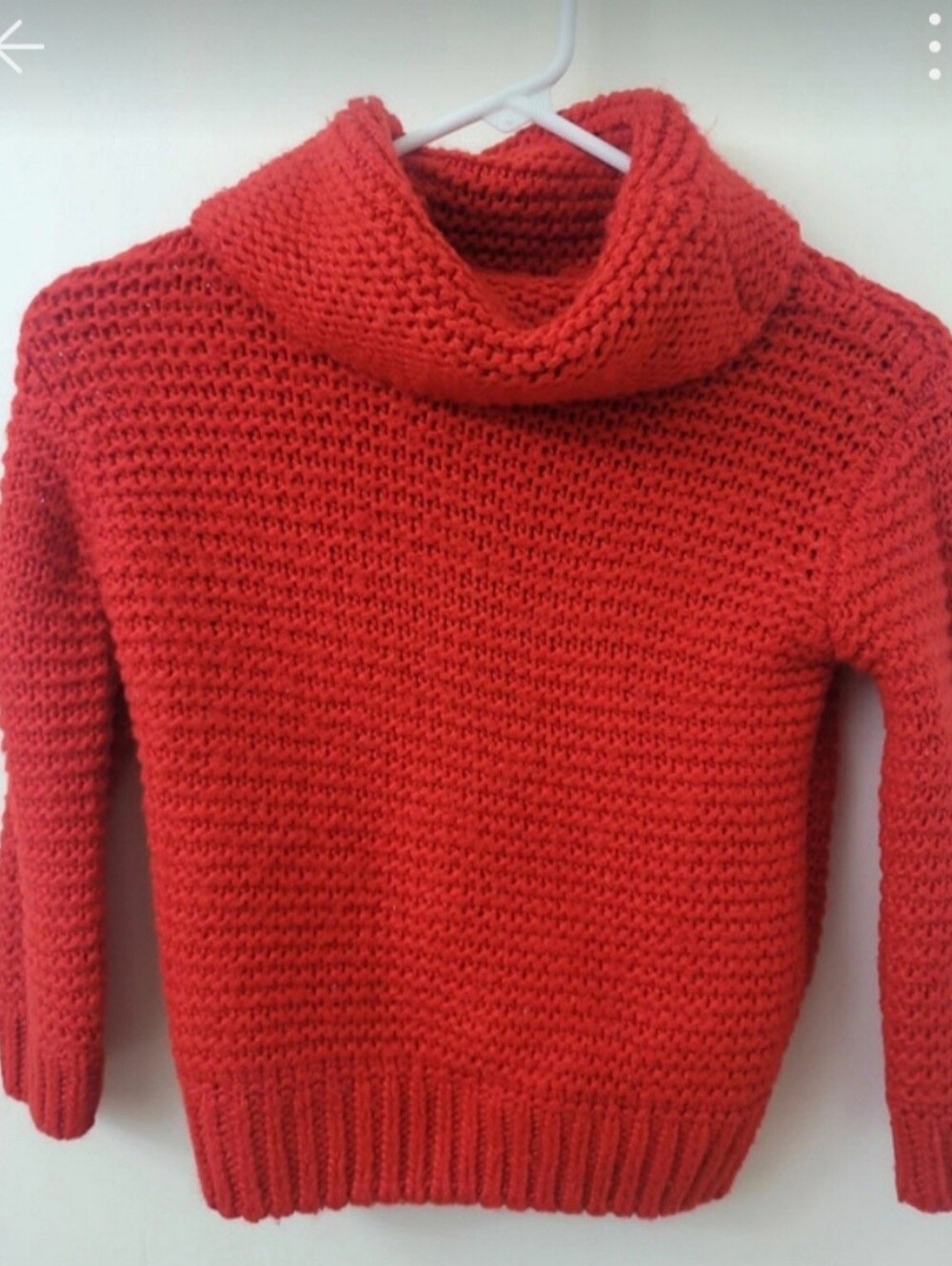 Girl's Zara Red Chunky Cowl Neck Sweater